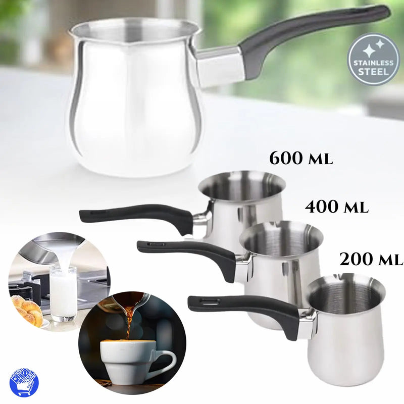 SET OD 3 POSUDE ZA KUHANJE KAVE INOX 200/400/600 ml Outlet Prodaja